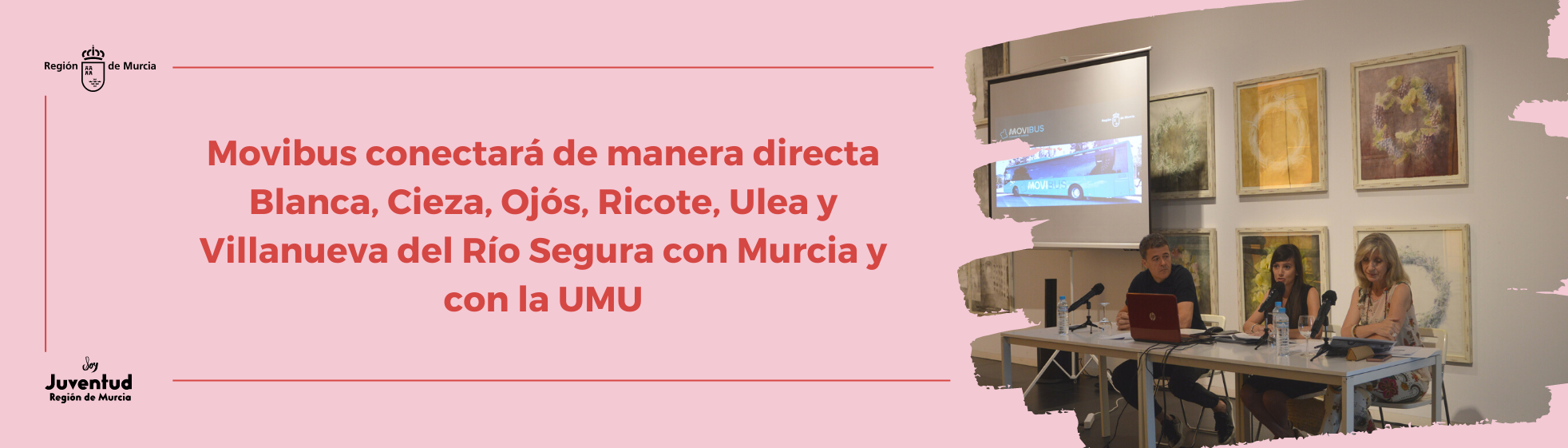 Movibus conectará de manera directa Blanca, Cieza, Ojós, Ricote, Ulea y Villanueva del Río Segura con Murcia y con la UMU