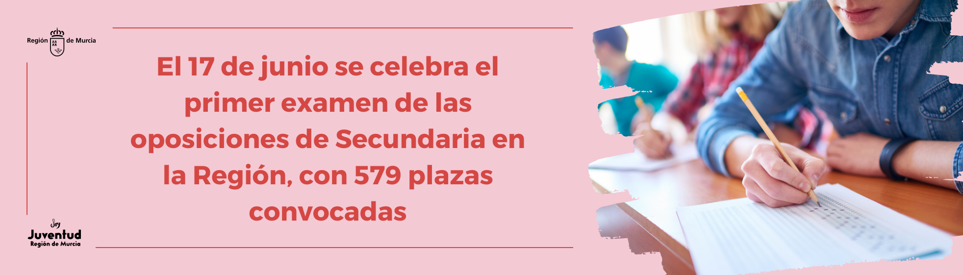El 17 de junio se celebra el primer examen de las oposiciones de Secundaria en la Región, con 579 plazas convocadas