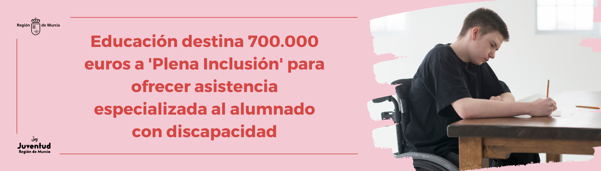 Educación destina 700.000 euros a Plena Inclusión para ofrecer asistencia especializada al alumnado con discapacidad