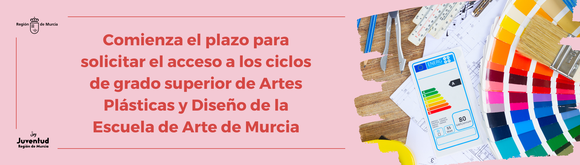 Comienza el plazo para solicitar el acceso a los ciclos de grado superior de Artes Plásticas y Diseño de la Escuela de Arte de Murcia