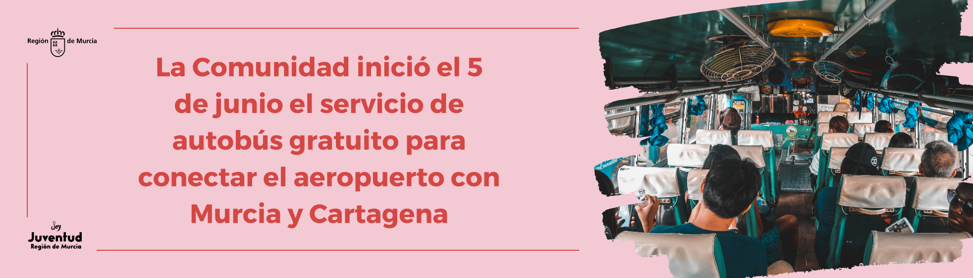 La Comunidad iniciará el 5 de junio el servicio de autobús gratuito para conectar el aeropuerto con Murcia y Cartagena