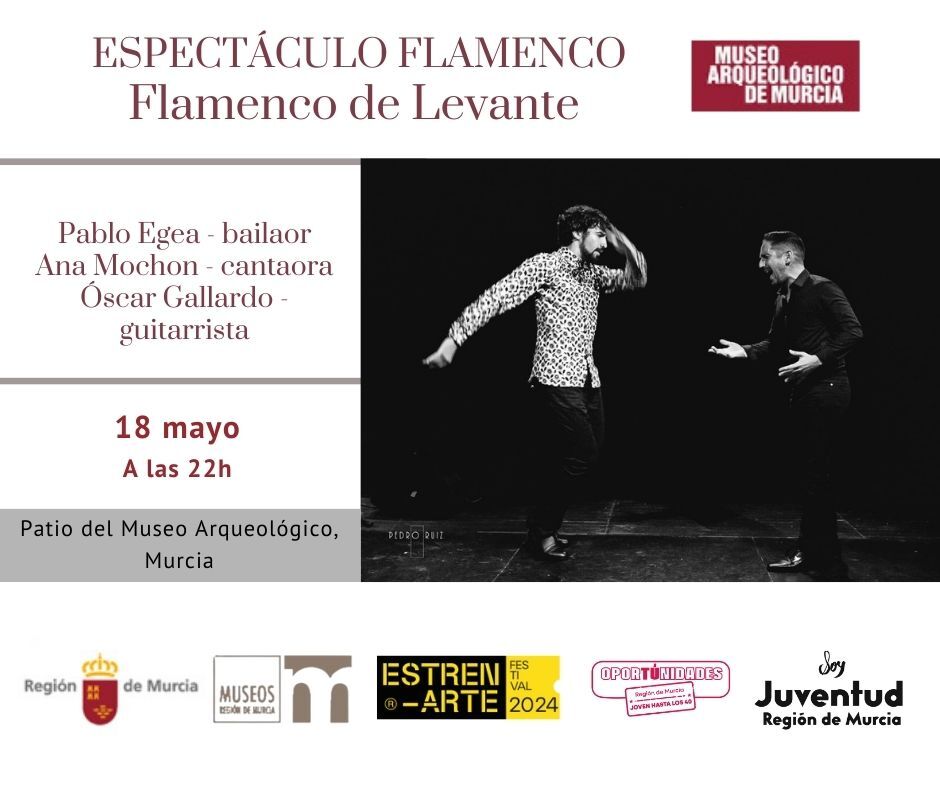 Con motivo de la Noche de los Museos, el sábado 18 de mayo en el Museo Arqueológico de Murcia tendrá lugar el espectáculo 